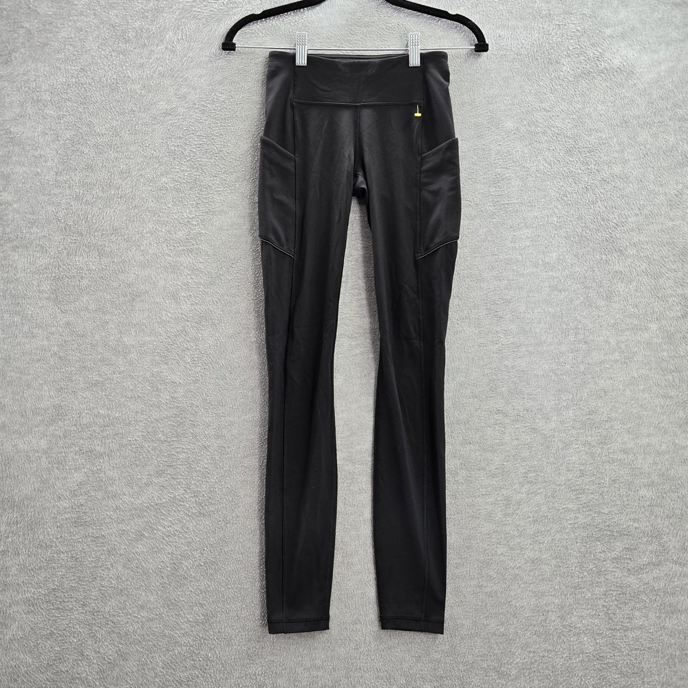 Lululemon Women Speed Up Tight Pants 2 Black Nylon Polyester Legging Yoga Pocket
